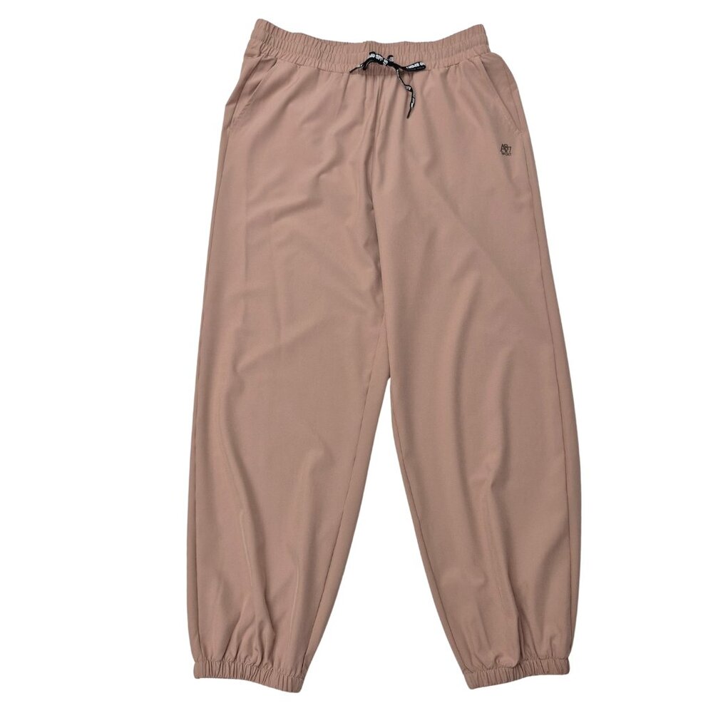 Aeropostale Aero 87 Womens Lightweight Track Pants Elastic Waist & Hem Beige L